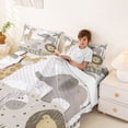 thumbnail image 3 of Erosebridal Cute Lion Animal Full Size Sheets for Kids, Cartoon Zebra Bed Sheets, 4 Pieces, 3 of 5