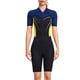 thumbnail image 1 of Trajes de neopreno Pareja Traje de buceo Traje de baño de una pieza con cremallera frontal Pantalones cortos de manga corta Transpirable Deportes Buceo Skins Traje de surf Mujer amarillo XL 1.5MM Inevent OD003629-16, 1 of 5