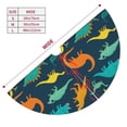 thumbnail image 3 of Sikiie Colorful Dinosaur 30-48 inches {designName} Print Christmas Tree Skirt Snowman Xmas Tree Skirt with Edge Christmas Decorations for Holiday Party36", 3 of 7