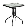 thumbnail image 2 of Flash Furniture 23.5'' Square Tempered Glass Metal Table, 2 of 5