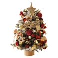 thumbnail image 2 of Mini Christmas Tree with LEDs Lights & Ornaments,Small Tabletop Christmas Trees Artificial Christmas Decorations for Indoor Desk Room Office Home Decor Xmas(G), 2 of 9