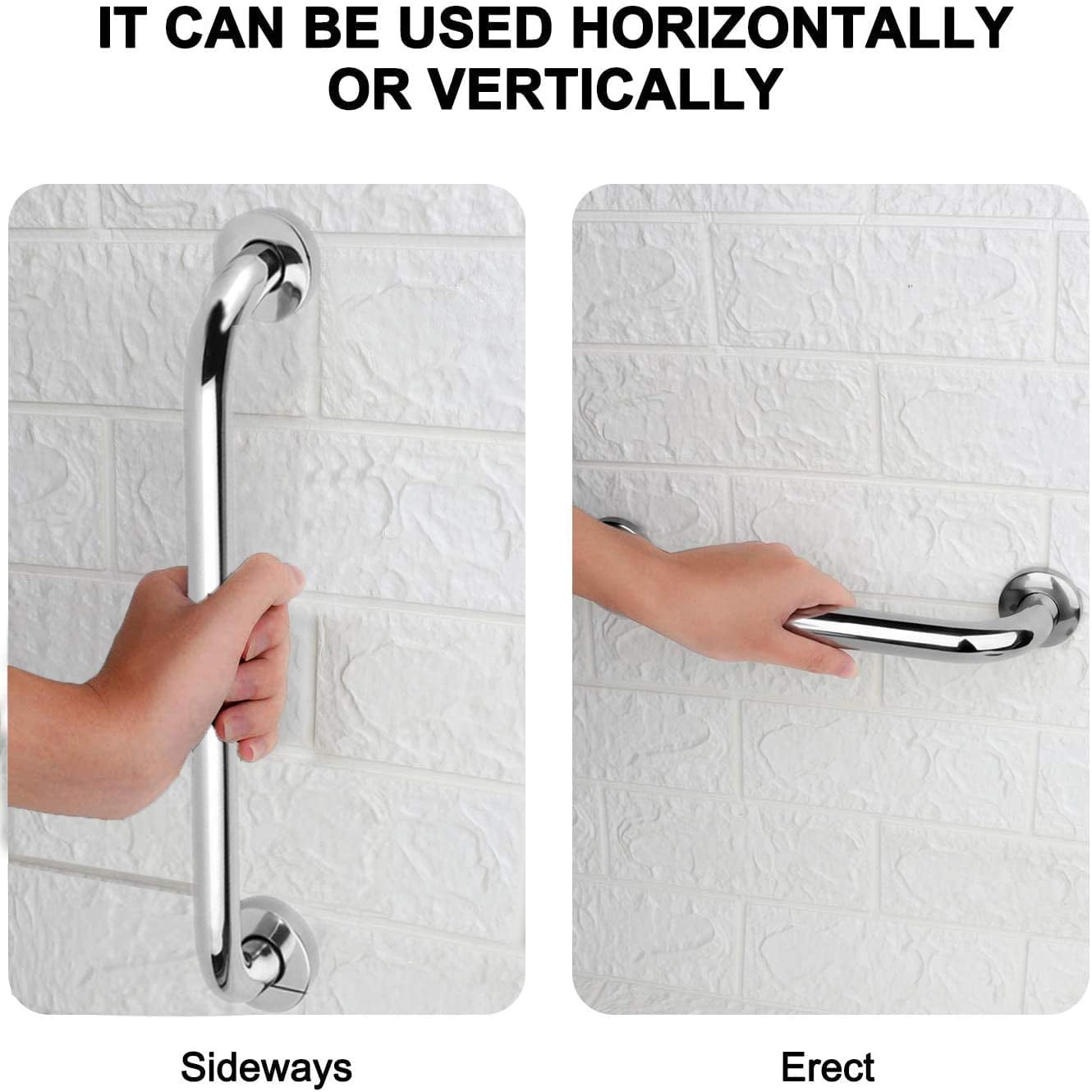 2 Pack Shower Grab Bar, Stainless Steel Bathroom Grab Bar, Shower