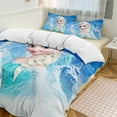 thumbnail image 3 of All Season 3-Piece Bedding Comforter Set Frozen Cartoon Duvet Cover Twin Bed with 2 Pillowcase 79"x90", 3 of 8