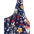 thumbnail image 4 of Camiseta tipo tankini corta ZAFUL con nudo en la parte delantera, acolchada, azul floral, 4 of 5