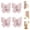 Pink, variant on 4 Pack Rotating Butterfly Adhesive Wall Hooks, Heavy Duty No-Drill 3-Prong Swivel Hangers with 270° Adjustable Wings, Strong Stick-On Organizer for Inner & Outer Corners, Bathroom, Kitchen & Entryway
