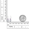 thumbnail image 3 of Gem Stone King 925 Sterling Silver White Moissanite and Purple Amethyst French Wire Dangle Earrings for Women (2.20 Cttw, Gemstone Birthstone, Emerald Cut 7X5MM), 3 of 3