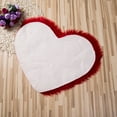 thumbnail image 4 of Mialoley Heart Shaped Shaggy Faux Fur Fluffy Rug Hairy Carpet, 4 of 5