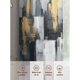 thumbnail image 3 of Grey Yellow Sheer Curtains for Living Room Bedroom Minimalist Style Oil Painted Modern Sheer Curtains 84 Inch Long 2 Panels Set Light Filtering Curtain Window Treatments Drapes for Dining Room, 3 of 6