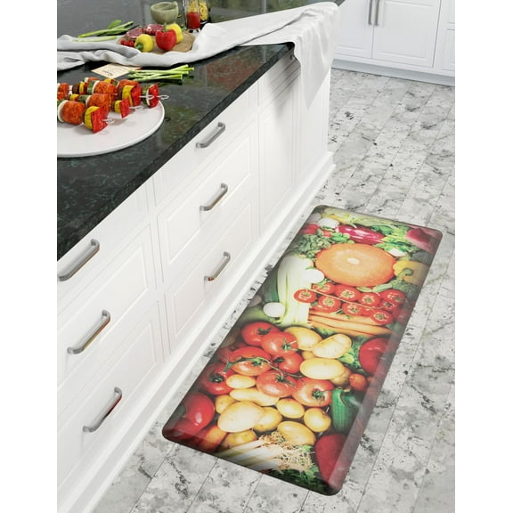 Unique Loom Comfort Mat Collection - Harvest (2'  x 3' Rectangle Multi/Beige)