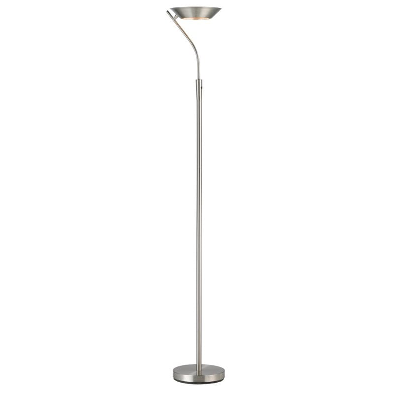 Adesso Saturn LED Torchiere, Brushed Steel
