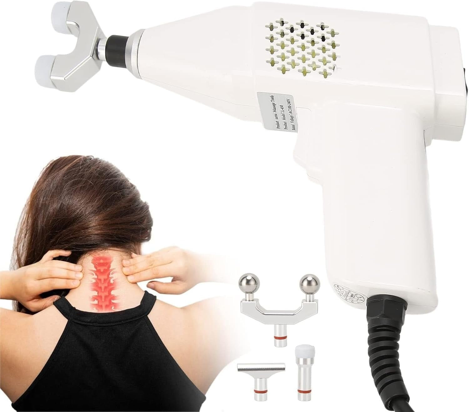 450N Chiropractic Adjusting Tool Instrument Electric Impulse Gun Actuator Massager Professional Massage Equipment Magnetic Therapy Massage Gun