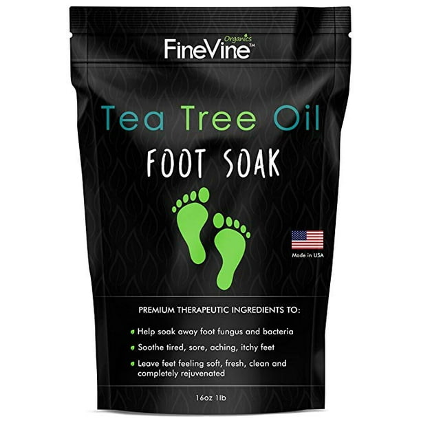 Tea Tree Oil Foot Soak with Epsom Salt Made in USA for Toenail