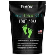 Tea Tree Oil Foot Soak with Epsom Salt - Made in USA - for Toenail Fungus, Athletes Foot,  Stubborn Foot Odor Scent, Fungal, Softens Calluses & Soothes Sore Tired Feet.