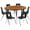 Oak, variant on Flash Furniture Emmy 47.5" Circle Wave Flexible Laminate Activity Table Set with 16" Student Stack Chairs, Grey/Black