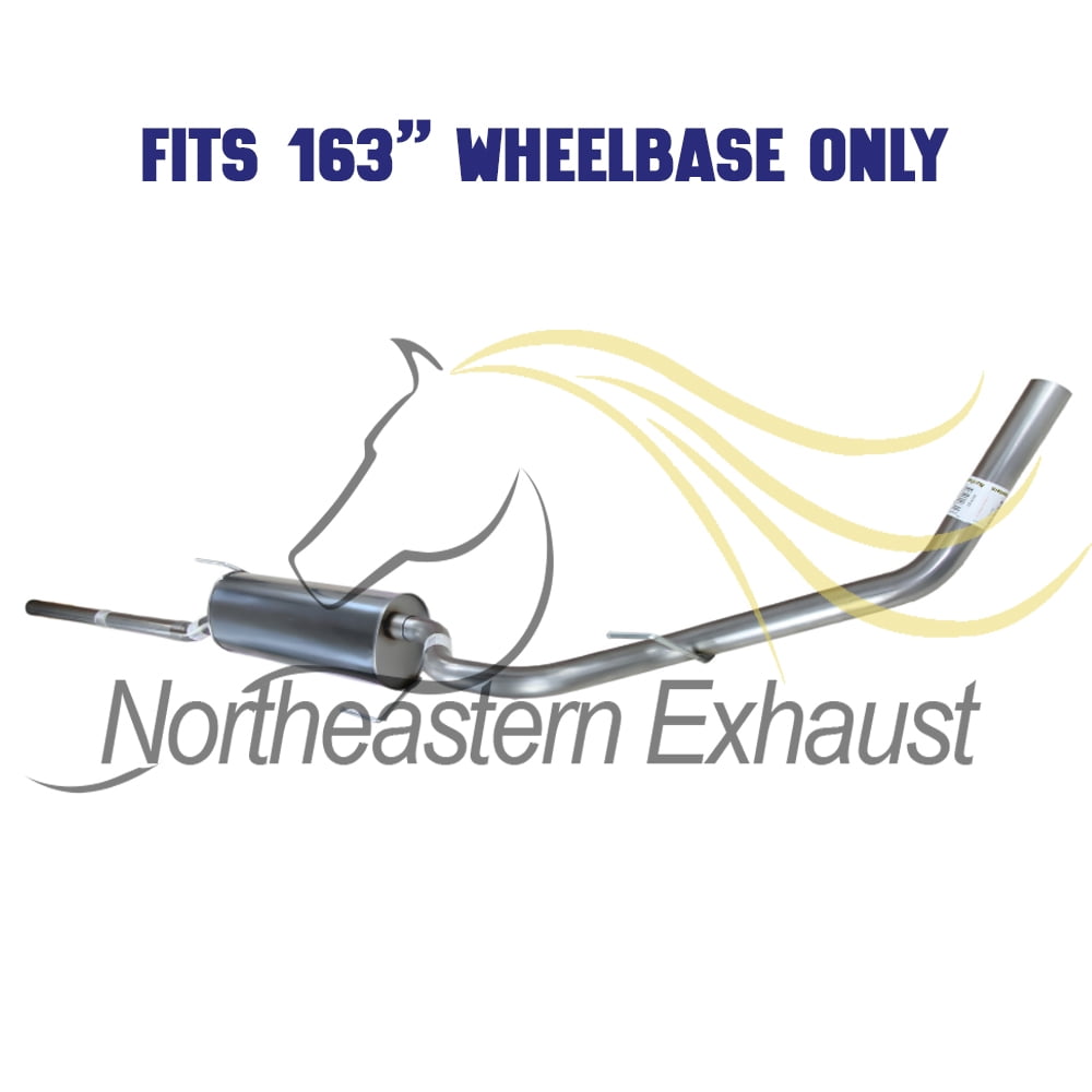Northeastern Exhaust Stainless Steel Cat-Back Exhaust Kit Fits 2004–2008 Ford F-150 5.4L 163" WB | Extension Pipe, Muffler & Tail Pipe | Clamp Included