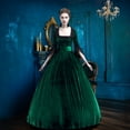 thumbnail image 2 of NMMUED Victorian Dress for Women Gothic Outfits for Women Renaissance Outfit Women Masquerade Costumes for Women Halloween Dresses for Women Regency Dresses for Women Green L, 2 of 8