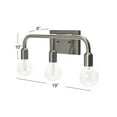 thumbnail image 3 of Robert Stevenson Lighting Benson - Exposed Bulb Metal 3-Light Vanity Light, Brushed Nickel, 3 of 5