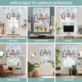 thumbnail image 6 of Laundry Room Tie Up Curtain Valance for Window,Adjustable Rod Pocket Window Curtains Shades,Blue Cartoon Washing Machine Clothes Light Filtering Valance Drapes for Kitchen Living Room Bedroom 42"x63", 6 of 9