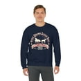 thumbnail image 5 of Adult Womens Horse Drawn Sleigh Rides Crewneck Sweatshirt, Christmas Sleigh, 5 of 7