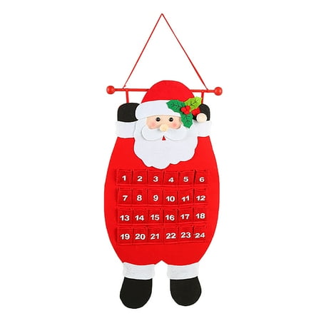 

Heiheiup Christmas Decorations Atmosphere Cloth Pendant Snowman Deer Calendar Pendant Calendar Ornaments Chandelier Pieces