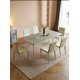 thumbnail image 2 of Light luxury cream dining table and chair, Italian style desk and chair, modern minimalist backrest, saddle leather stool My Lux Decor Round, 2 of 9