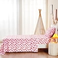 thumbnail image 6 of Viviland Kids Sheet Set Full Size, Girls Full Sheet Set with Floral Pink Strawberry Pattern，Breathable Silky Soft Microfiber Kids Fitted Sheet, 6 of 8