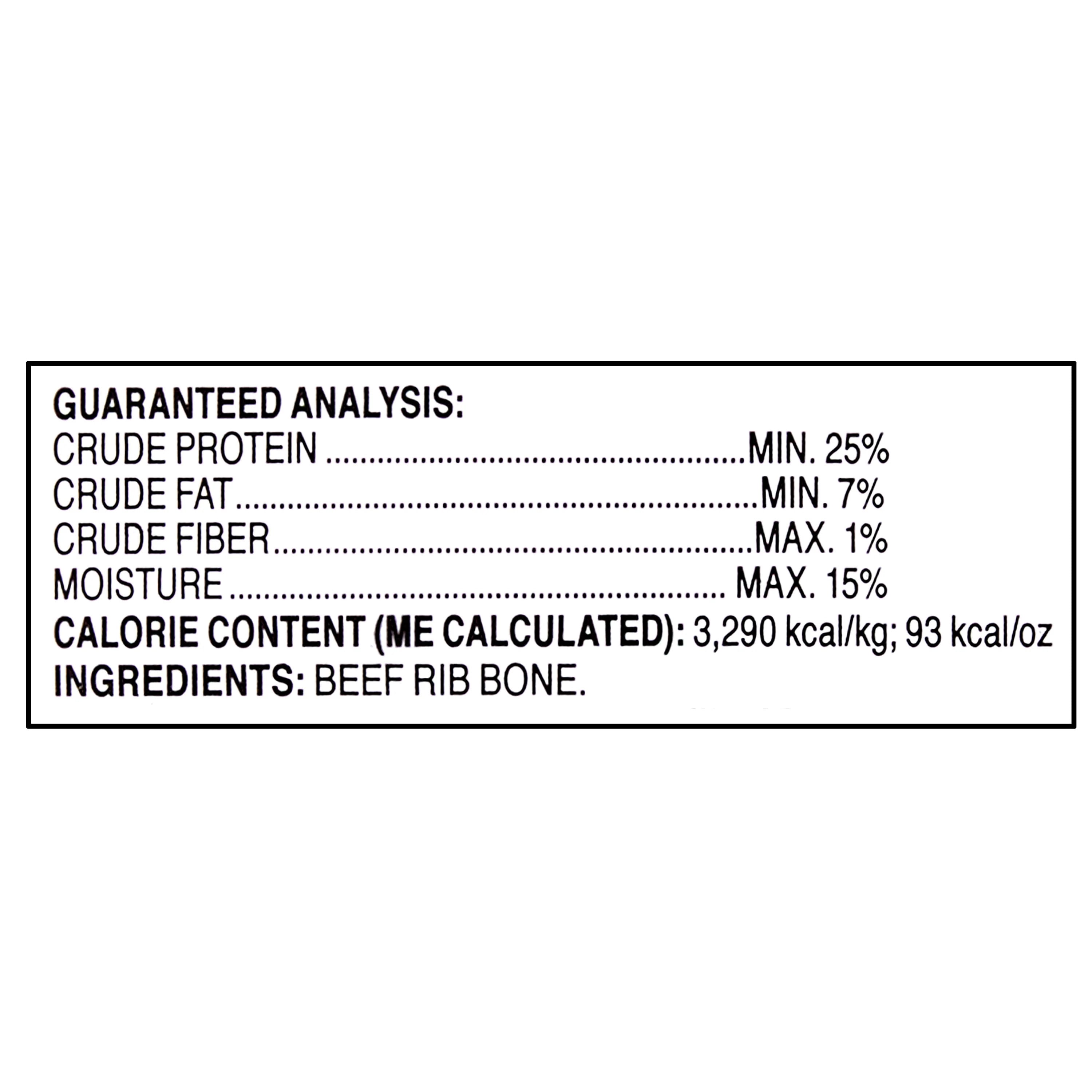 Ol' Roy Natural Beef Dry Rib Bone Chew for Dogs, 1 Count