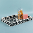 thumbnail image 5 of Handicrafts Home Moroccan Pattern Inspired Trays Ideal Ottoman Multipurpose Serving Tray or Simply Use as a Decorative Trays (11x17 Inches, Grande Negra), 5 of 6