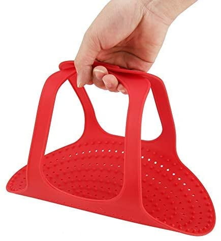 ABCISI Turkey Lifter, Food Grade Silicone Turkey Mat, Reusable Non-Stick, Heat-Resistant and Anti-Scald Chicken Turkey Meat Lifter Mat, Baking Pan Kitchen Tool, 59 x31.5 cm (Red)