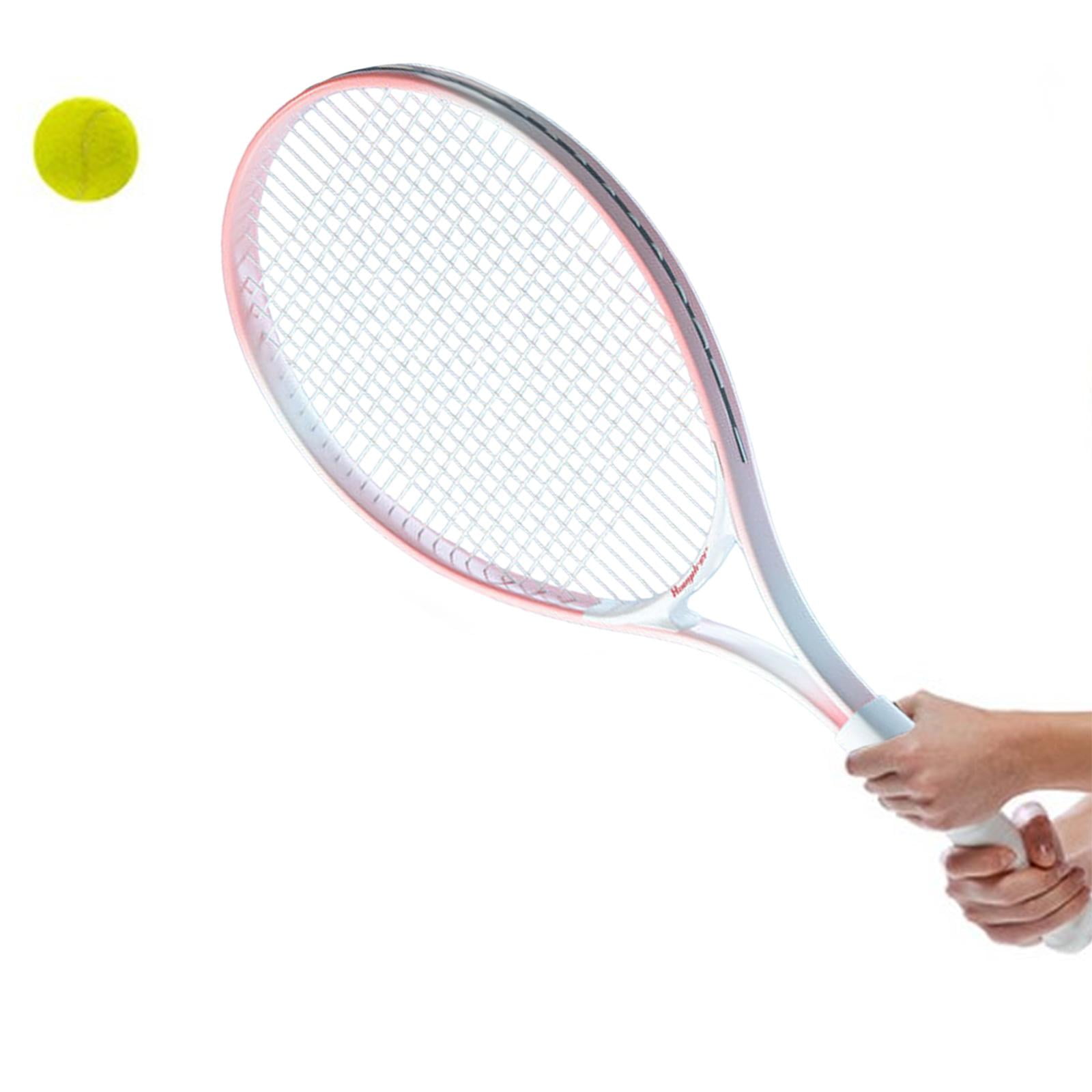 Moyitang Tennis Racket Portable Single Racquet for Park Backyard Garden Pink