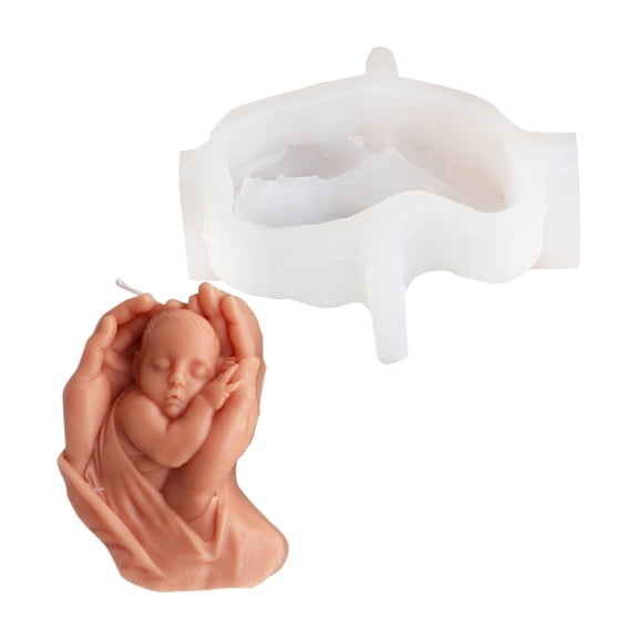 lanema Silicone Mold Beautiful Clay Ornaments Molds Cute Baby Shape Statue Molds Silicone Candle Mold Perfect for Crafting Clay