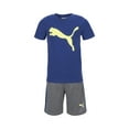 thumbnail image 1 of PUMA Boys' Performance SS Logo Tee & Athletic Short Set, Elektro Blue, 3T, 1 of 3