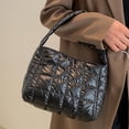 thumbnail image 6 of Moontgen Quilted Women Handbag Fashion Plaid Cotton Tote Bag Portable for Travel (Black), 6 of 9