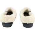 thumbnail image 4 of Clarks Grey Suede Leather Faux Fur Lined Comfortable Round Toe Ankle Slippers (Grey, 6), 4 of 5