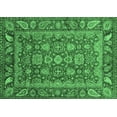 thumbnail image 1 of Ahgly Company Indoor Rectangle Oriental Emerald Green Traditional Area Rugs, 2' x 5', 1 of 4
