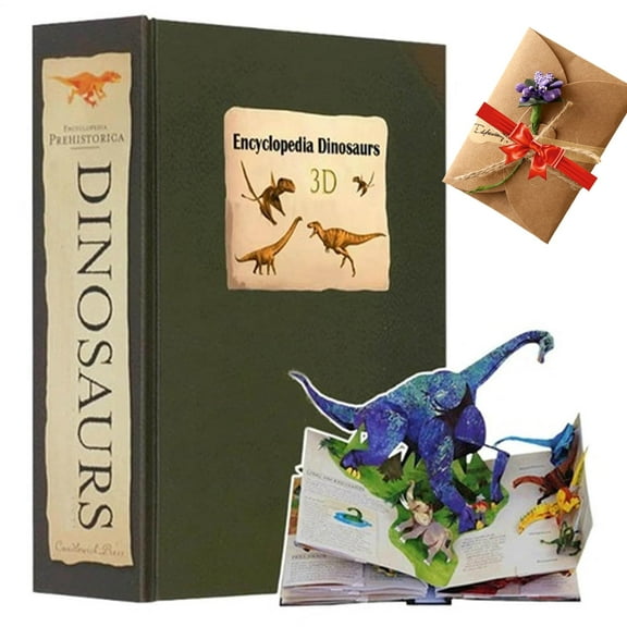 Encyclopedia Prehistorica Dinosaurs Pop Up –3D Interactive Dinosaur Encyclopedia for Kids 1-3, Fun Educational Dinosaur Books for Children, Perfect Gift for Dinosaur Lovers