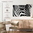 thumbnail image 5 of Elephant Stock Zebra Eye Wall Art - Horizontal Multi Panel Canvas - Living Room Wall Decor - Animal Multi Panel - Black And White Decor - 74" x 48", 5 of 8