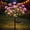 Purple, variant on Memorial Garden Bloom Lights, Solar LED Realistic Artificial Azalea Flower Garden Stake Lights, 7 Heads, IP65 Waterproof, Auto Charging, Outdoor Decor for Yard Patio Pathway Lawn Cemetery (Red)