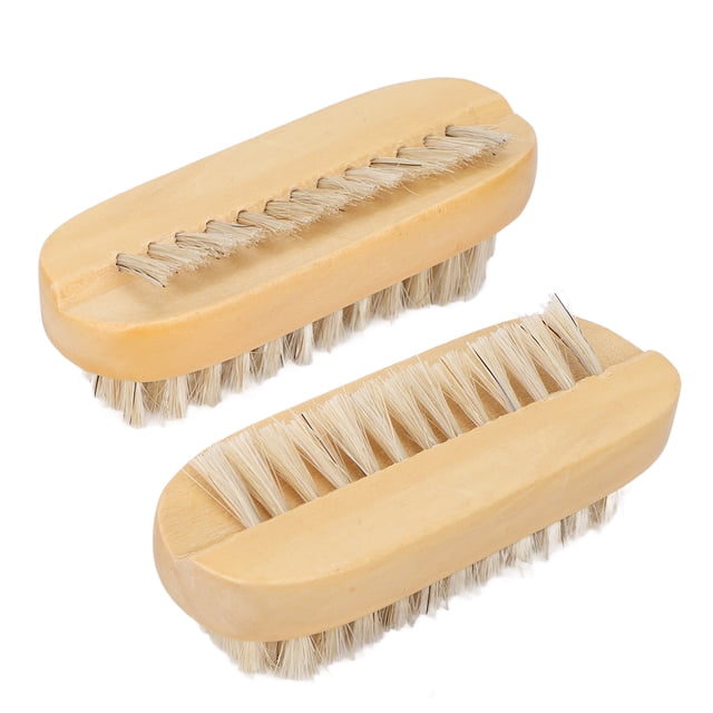 Cepillo de Matorral de Clavos, Cabello de Cerdo Falso de Piel Muerta Eliminación de Limpieza de Clavos Múltiples para uñas