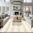 thumbnail image 3 of Spring Flowers Area Rugs 8'x10', Washable Small Throw Rugs for Living Room Patio, Country Botanical Budding Floral Pot Stripes Indoor Outdoor Rug Non-Slip Low Pile Carpet Runner Reversible Floor Mats, 3 of 8