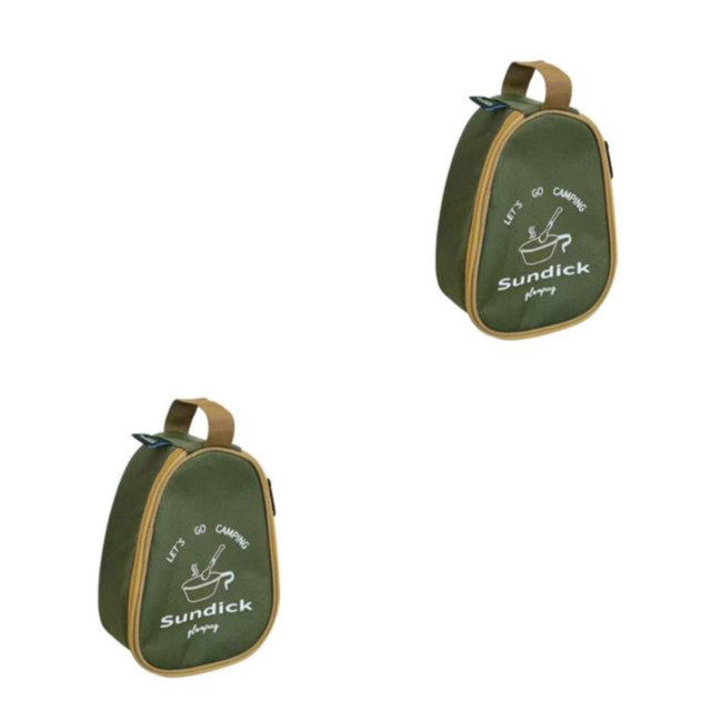 Toystoory Vajilla de camping Tazón de almacenamiento Bolsa Cremallera Organizador de gran capacidad Estuche de transporte Viaje Barbacoa Verde oscuro 2Conjunto
