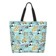 thumbnail image 1 of Fotbe Dogs Bolsa Tote Estética de Lona con Estampado para Mujer - Bolsa Reutilizable de Hombro Casual para Vacaciones, Compras, Trabajo y Gimnasio, 1 of 8