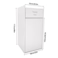 thumbnail image 2 of White Modern Rectangular Trash Can, 30L/27.24Qt. Ecological Board, 50kg Load-capacity. Swing-open Door, Top Platform. Freestanding, Ideal for Restaurants, Offices & Public Places, 2 of 16