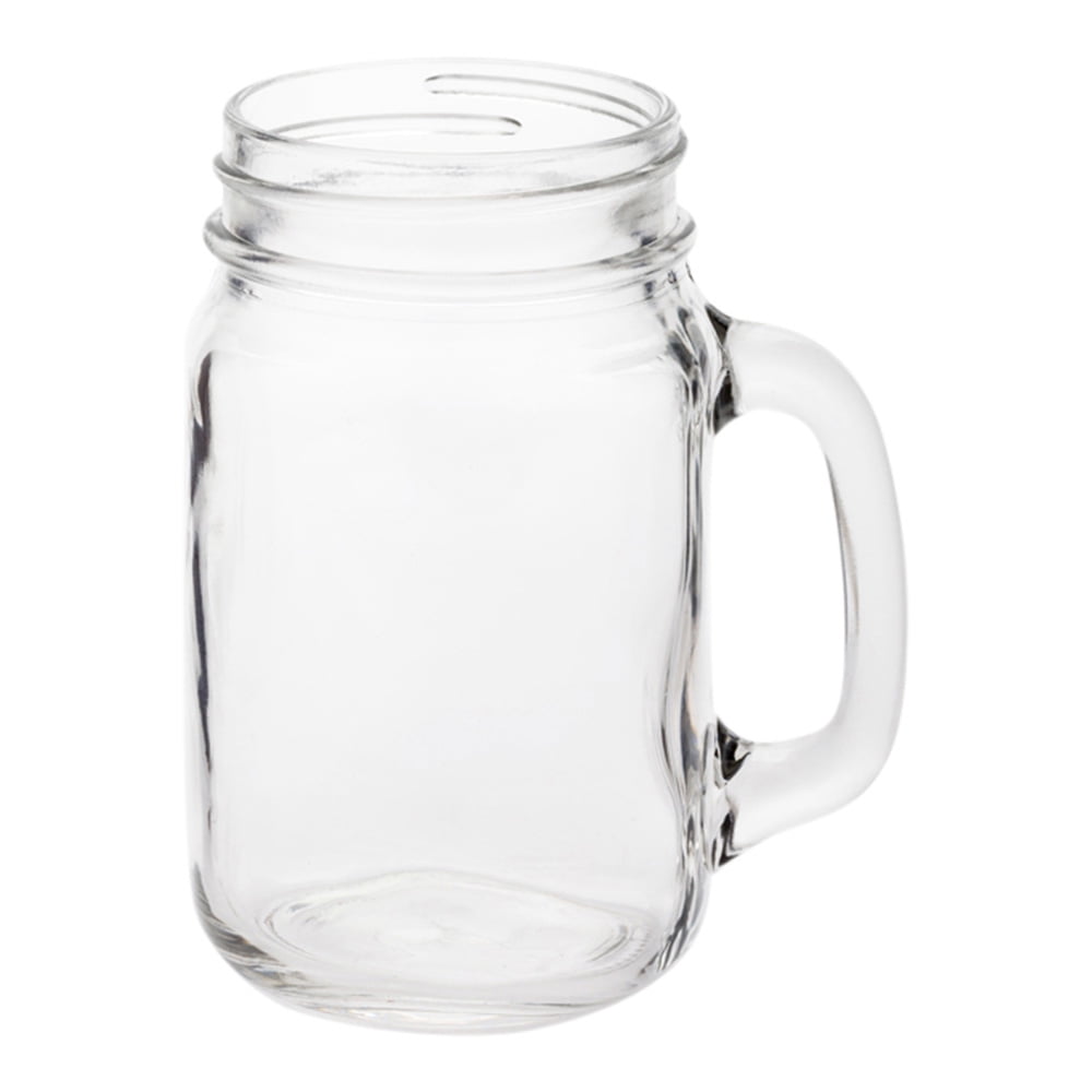 Buy 18 oz Square Glass Mason Jar Mug - With Handle - 3 1/4" x 3 1/4&qu...