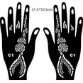thumbnail image 3 of DIY Hollow Drawing Airbrush Arm Leg Feet India Henna Kit Temporary Decal Body Art Template Tattoo Stencils C1, 3 of 8