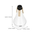 thumbnail image 2 of OUNONA Durable ABS Plastic Silver Trumpet Mute for Practice and Sound Reduction, 2 of 8
