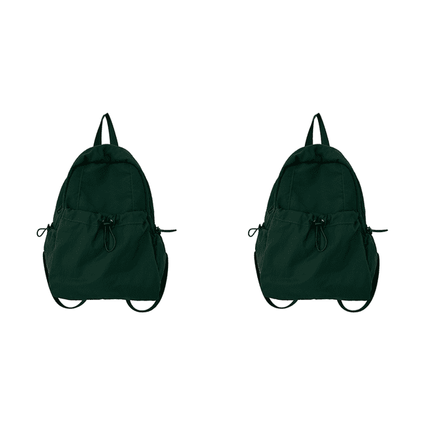 Mochila Con Cordón Nailon Gran Capacidad para Hombres Y Mujeres () Verde