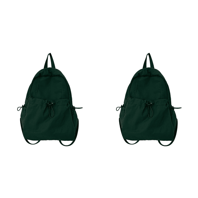Mochila Con Cordón Nailon Gran Capacidad para Hombres Y Mujeres () Verde