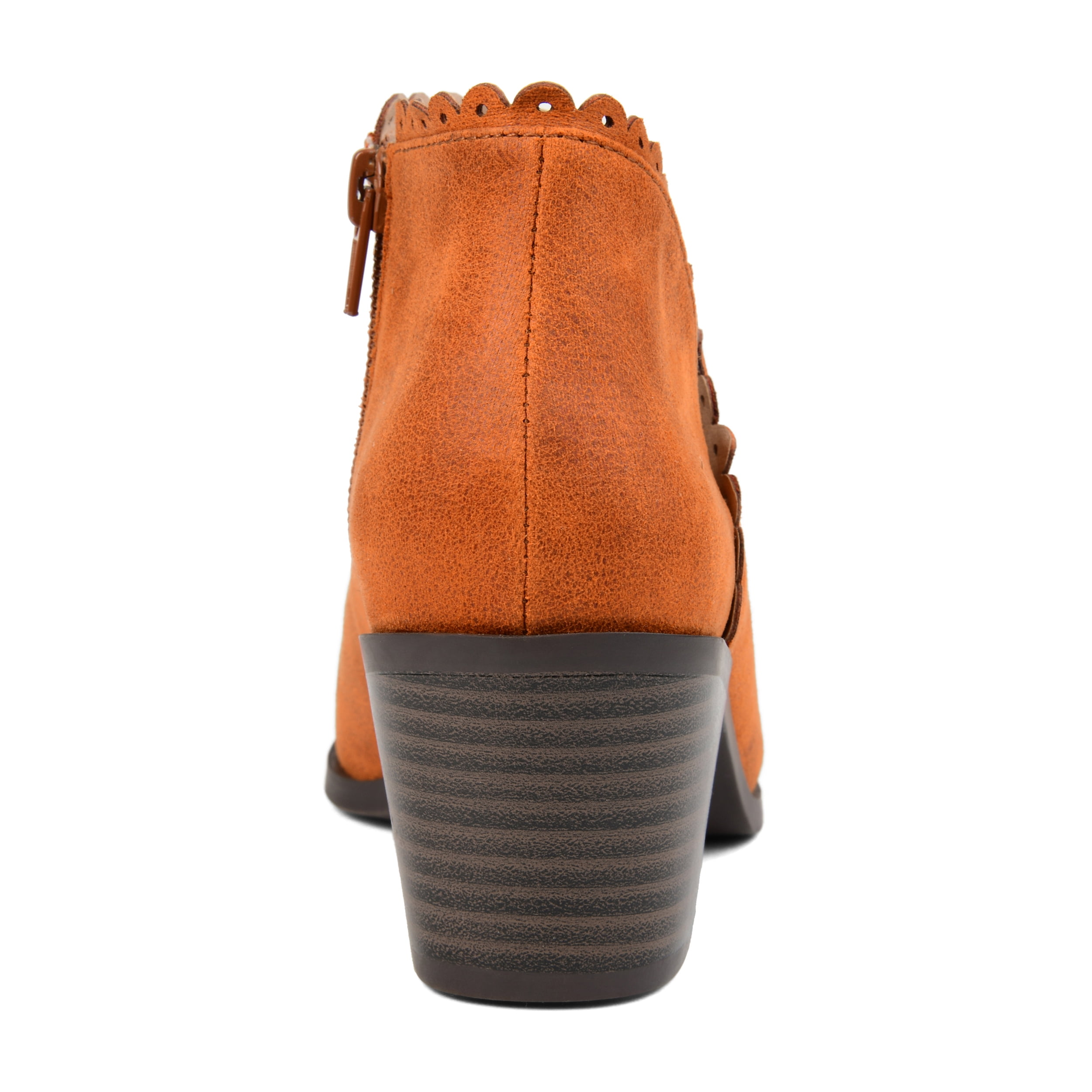 Journee Womens Tessa Inside Zip Stacked Heel Booties