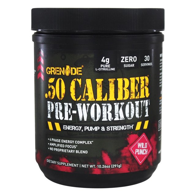 Grenade .50 Caliber PreWorkout Wild Punch 30 Servings 291 Grams